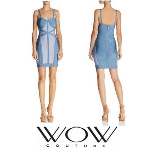 NWT WOW COUTURE Color Bloc Bandage Bodycon Dress